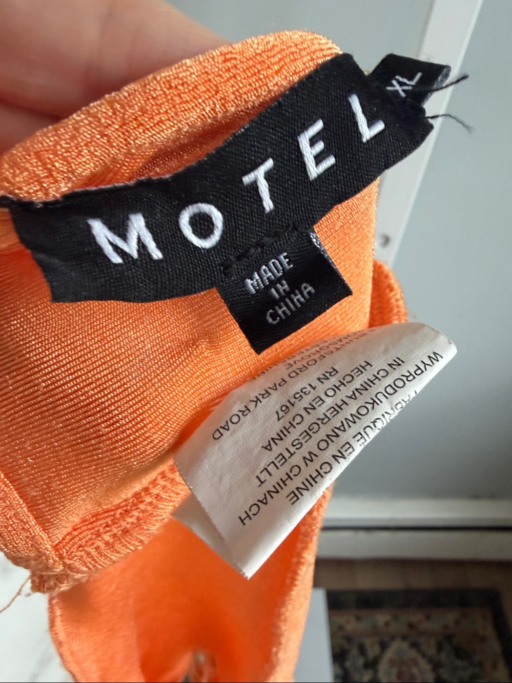 Motel Rocks Orange Rhinestone Ring Cami - Picture 6 of 8